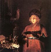 Gobindram Chatera Young Man with a Candle oil painting artist